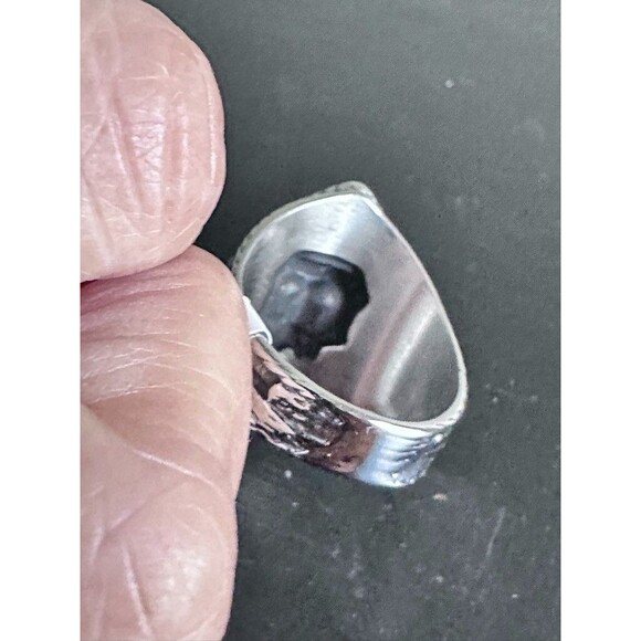 Pirate Skull Anchor Octopus Mens Ring Size 8 Stainless Steel Gothic Biker Rocker - Picture 10 of 10